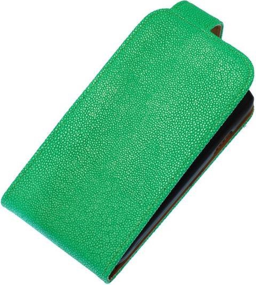 Groen Ribbel Classic flip case cover hoesje voor Samsung Galaxy S3 Mini i8190