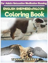 ENGLISH SHEPHERD+FALCON Coloring book for Adults Relaxation Meditation