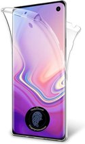 Samsung Galaxy S10 Hoesje + Screenprotector - 2 in 1 Siliconen TPU Case Transparant - iCall