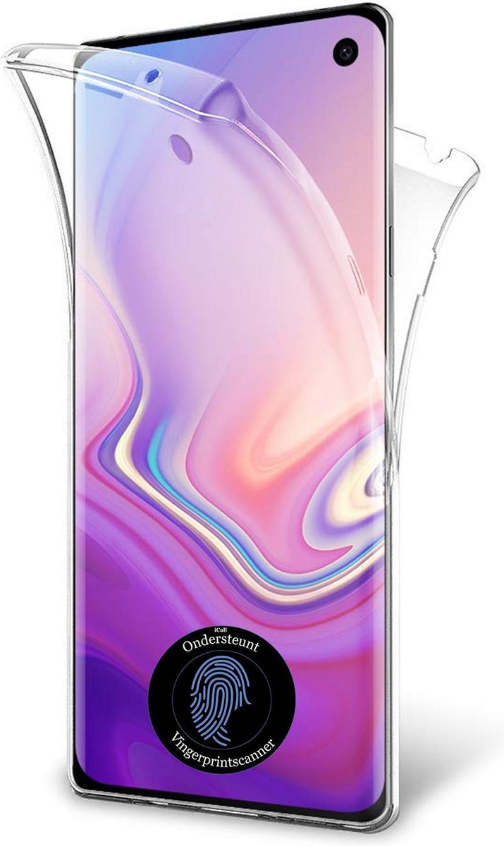 Hoesje geschikt voor Samsung S10 - Transparant 360 Case + Screenprotector