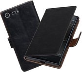 BestCases.nl Sony Xperia XZ Premium Pull-Up booktype hoesje Zwart