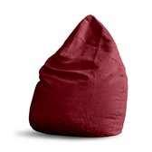 Lumaland - Luxe XL PLUS zitzak - stijlvolle beanbag met 220L volume - extra stevige naden - verkrijgbaar in verschillende kleuren - Rood