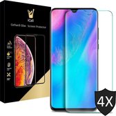 Screenprotector geschikt voor Huawei P30 Lite - Tempered Glass Gehard Glas - Case Friendly - 4 Stuks