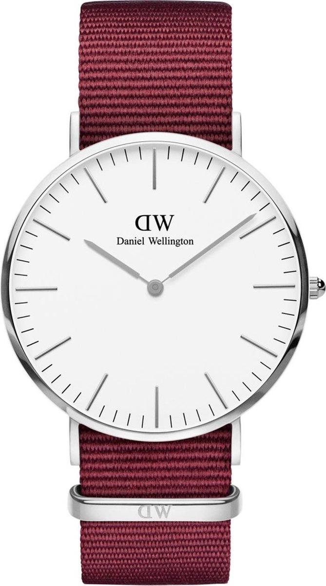 Daniel Wellington Classic Roselyn DW00100268 Horloge NATO Rood o40mm bol