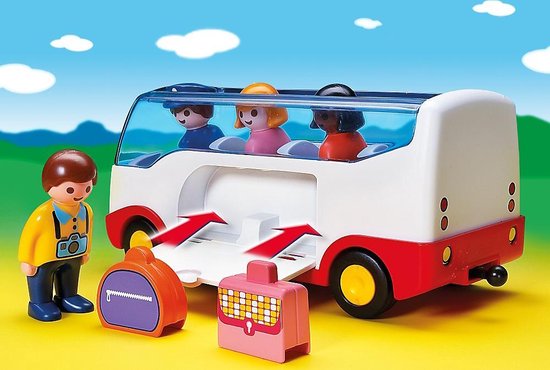 Playmobil - Arche de Noé Transportable - 6765 & Autocar de Voyage 