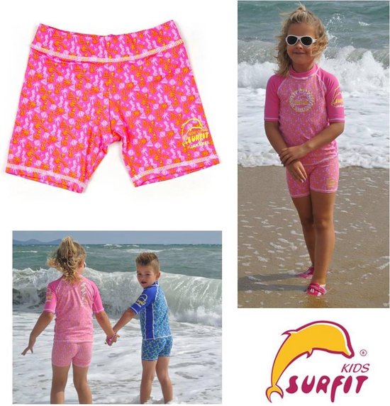 Surfit Beach - UV zwembroek - Meisjes - Maat 104/110 - roze | bol.com