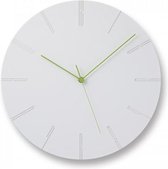 Moderne klok 'Carved II' kleur wit