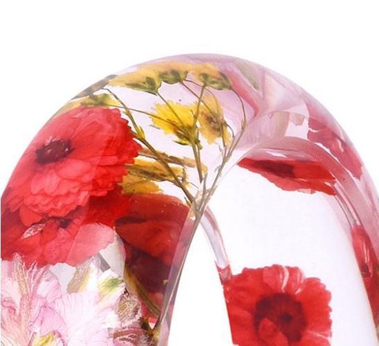 Bangle armband met echte bloemen | bol.com
