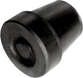 Comforthulpmiddelen Kruk- en stokdoppen - 16 mm zwart - Diameter 30 mm-hoogte 30 mm