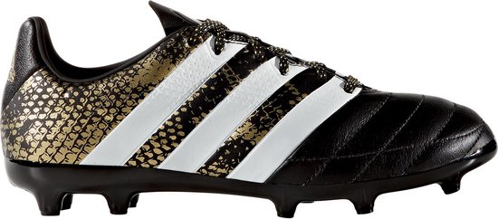 adidas ACE 16.3 FG Leather Voetbalschoenen - Maat 35 - Unisex -  zwart/wit/goud | bol.com