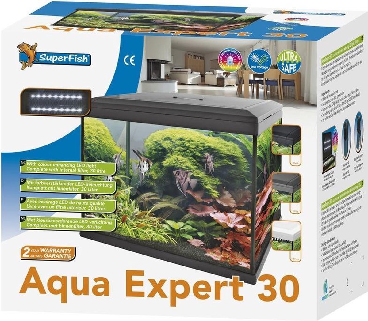 SuperFish Aqua Expert - Aquarium - 30 liter - Zwart | bol.com