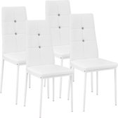 TecTake - set van 4 eetkamerstoelen Julien wit - 402547