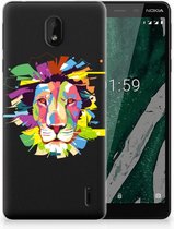 Nokia 1 Plus Uniek TPU Hoesje Lion Color
