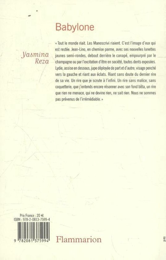 Flammarion BABYLONE PRIX RENAUDOT 2016), Français, Livre broché