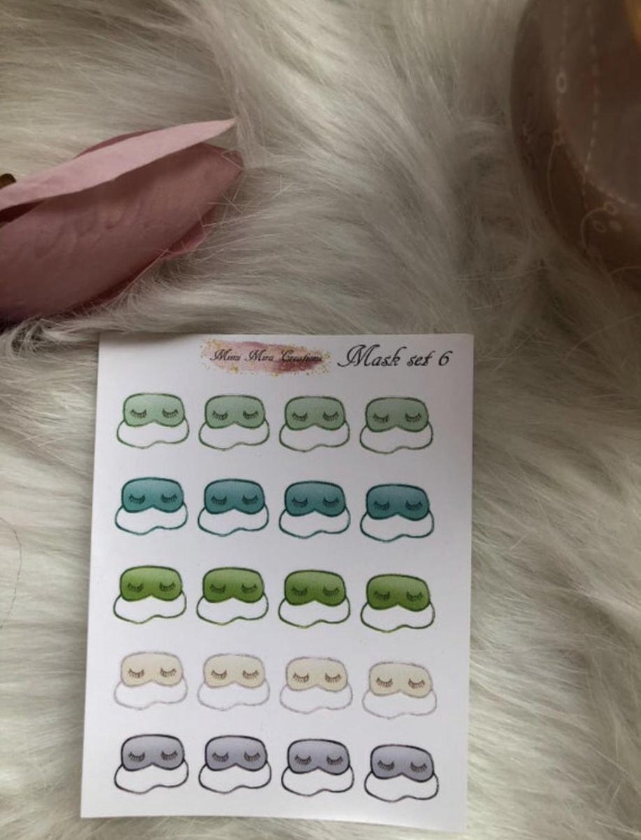 Planner stickers Mask set 6