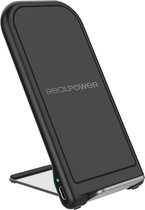 RealPower FreeCharge-10 Up Draadloze oplader 10W  en standaard incl. wandlader zwart rood