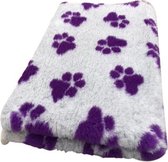 Vetbed Dierenmat Dierenkleed Xtra Soft - 2 kleur Big Paw- Grijs Paars latex anti-slip 150 * 100 cm