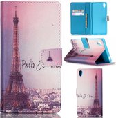 iCarer Eiffel tower wallet case hoesje Sony Xperia Z3 Compact