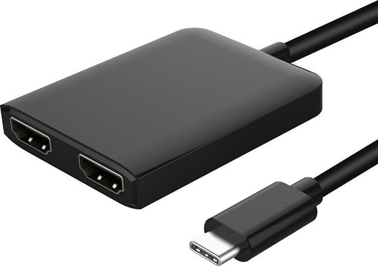 iMounts USB-C dual HDMI - splitter - switch - 2x HDMI | bol.com