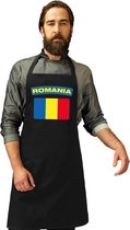 Roemeense vlag keukenschort/ barbecueschort zwart heren en dames - Roemenie schort