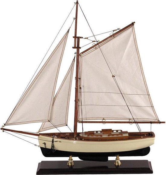 Authentic Models - 1930s Classic Yacht, Small - boot - schip - miniatuur zeilboot - Miniatuur schip - zeilboot decoratie - Woonkamer decoratie