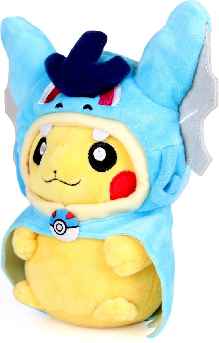 Pokemon Pluche Knuffel - Pikachu met Gyarados cape 20 CM | bol.com