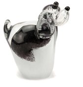 Objet en verre Chien Zwart Wit