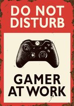 Wandbord 'Do not disturb Gamer at work (X-box)'