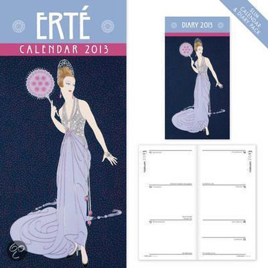 Erte Slim Calendar and Diary Pack 2013 9780857753533 Boeken