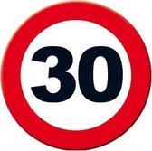 Decoratie verkeersbord 30 jaar 49 cm