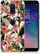 Geschikt voor Samsung Galaxy A6 (2018) Uniek TPU Hoesje Flowers