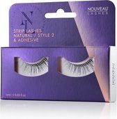 Nouveau Lashes - Strip Lashes Natural / Style 2 & lijm