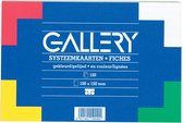 11x Gallery gekleurde systeemkaarten, 10x15cm, gelijnd, pak a 100 stuks
