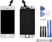 TrendParts® compleet LCD/display/scherm voor Apple iPhone 5S wit  + toolkit + handleiding+ tempered glass screenprotector (white)