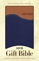 NIV, Gift Bible, Leathersoft, Tan/Blue, Red Letter Edition