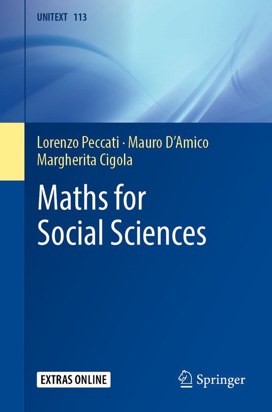Mathematics and Statistics (R0) - Maths for Social Sciences - cover