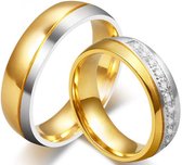 Jonline Prachtige Ringen voor hem en haar|Vriendschapsringen|Trouwringen| Zilver Goud Kleur|Zirkonia