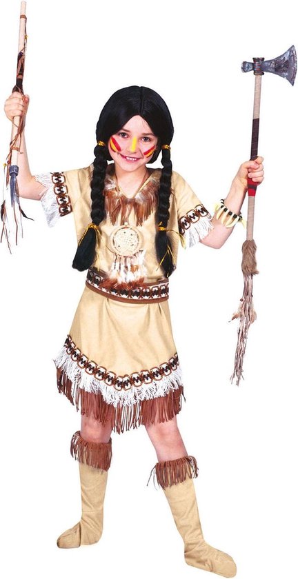 Costume indien à franges fille - Déguisement - Taille 104/116 | bol.com
