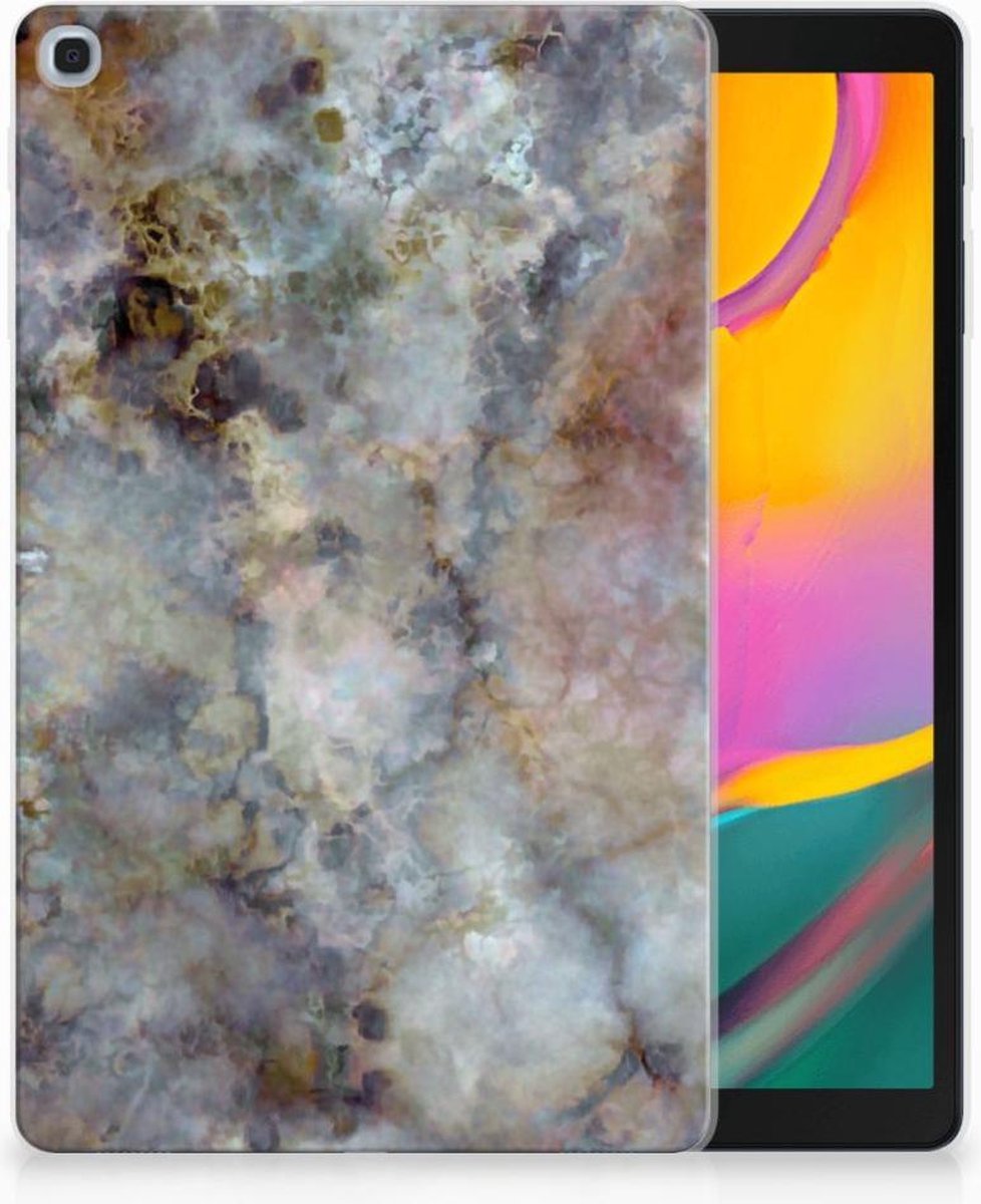 Samsung Galaxy Tab A 10.1 (2019) Tablet Back Cover Marmer Grijs