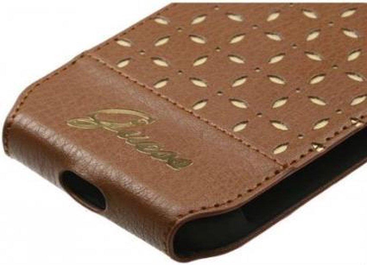 Guess Gianina Samsung Galaxy S4 Mini Leather Flip Case Cognac