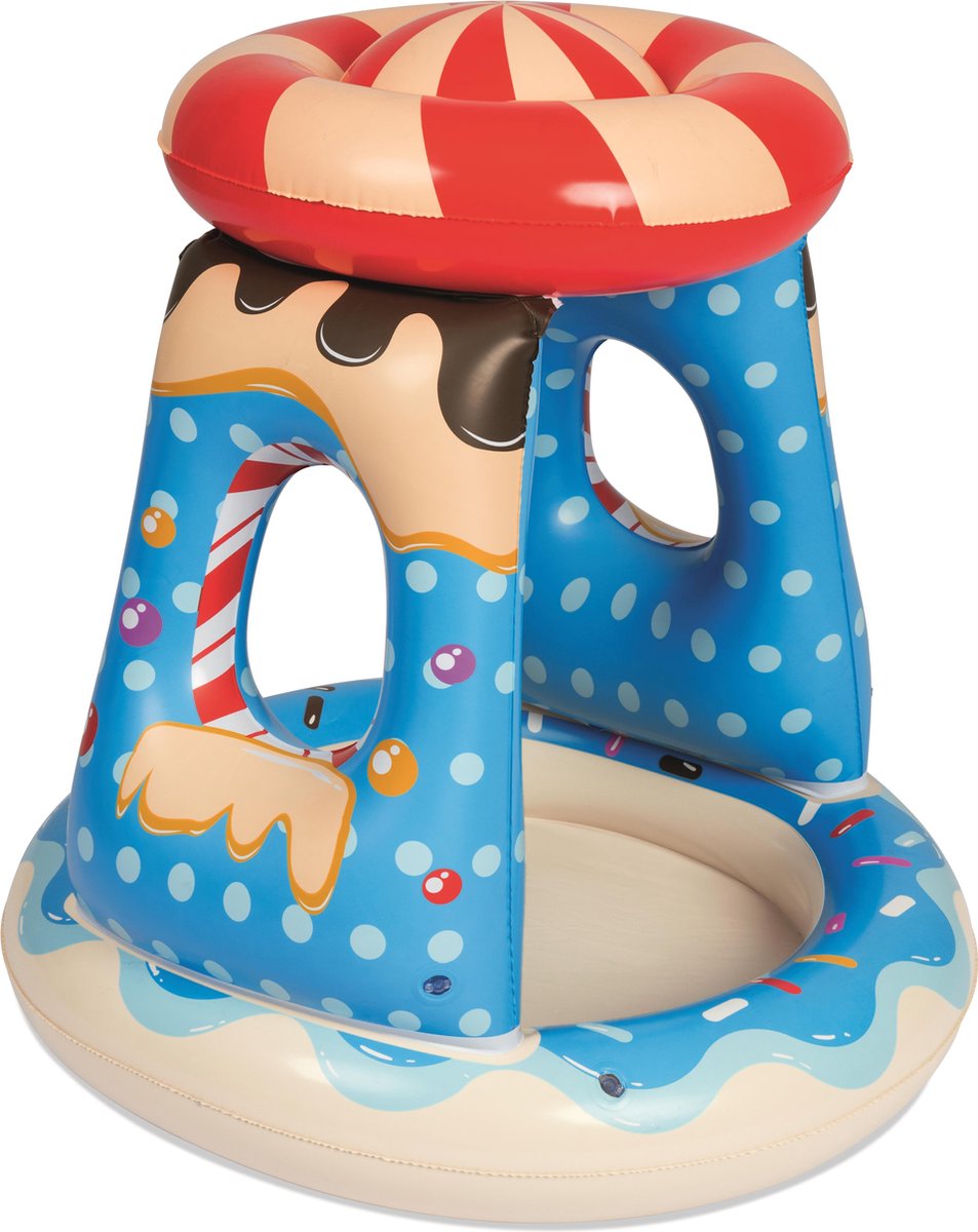 Bestway Candyville Zwembad - Peuterzwembad - Vanaf 2 Jaar - Zonnedak - Zachte Bodem - 91x91x89 cm — afbeelding 12