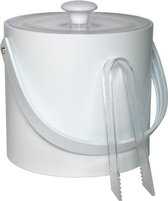 Ijsemmer met tang weiss - ø20 x h18 cm