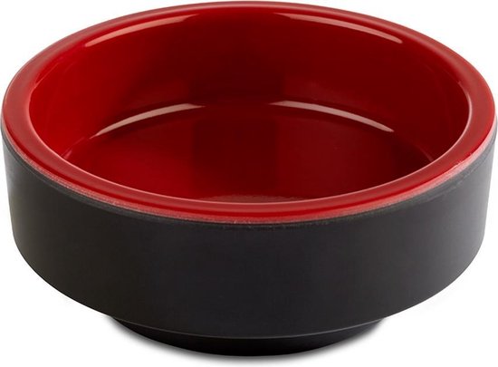 Bento Box Asia +, black and red melamine 7,5 x 7,5 cm H 3 cm