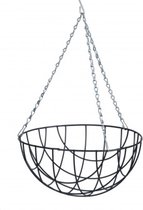 Nature - Gegalvaniseerde hangingbasket - Grijs - Incl. ketting - Ø 35 cm ↨ 17 cm