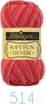 Scheepjes Softfun Denim - 514 Donker Oud Roze