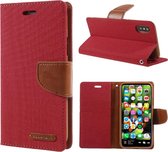 Canvas Diary - Iphone X/XS Hoesje - Rood - Goospery