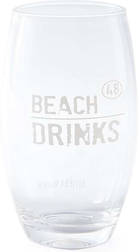 Riviera Maison Beach Drinks Water Glass - Waterglas - L - Kunststof