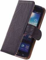 BestCases Stand Nevy Blue Luxe Echt Lederen Book Samsung Galaxy Fame S6810