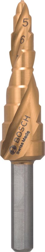 Bosch - Trappenboor HSS-TiN 4 - 12 mm, 6,0 mm, 66,5 mm