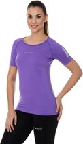 Brubeck Ladies Vêtements de sport - Chemise de course / Chemise de sport - Sans couture - Taille S- Violet